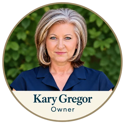 Kary Gregor, owner of Bluff & Bay Interiors